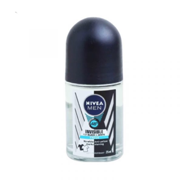 Deodorant Nivea MEN Invicible for Black & white. 25 ml Perfekt for reisen.