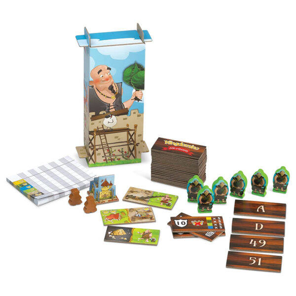 Kingdomino Age of Giants, Engelsk. Utvidelse, domino strategispill.