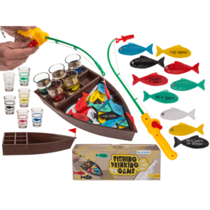 Shot fishing drikkespill, med 6 shotteglass.