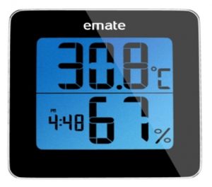 Digitalt thermometer med klokke