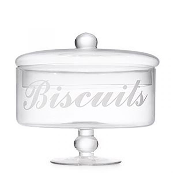 Glassbolle med lokk - Biscuits