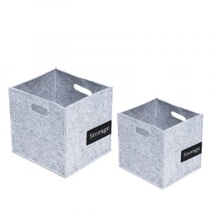 Oppbevarinskurver i filt.