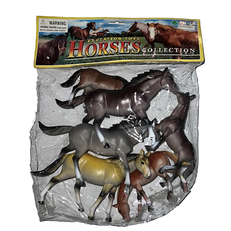 Heste samling. Pakke med 6 forskjellige hester.